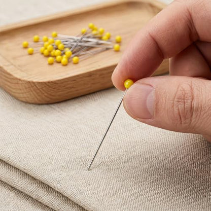 100pcs Decorative Pearl Push Pins, 1.5x0.12in, Yellow - color: Yellow-0.12x1.5in-100pcs