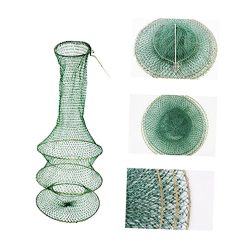 SUPVOX Hand Woven Fish Net Foldable Mesh Net for Freshwater Fishing Lightweight and Durable Pliable Design to Protect Fish Easy to Carry