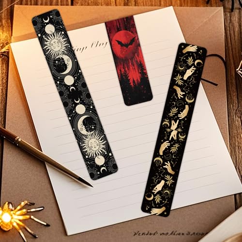 Gothic Romance Magnetic Bookmarks: 30 Pcs Witchy Dragon Moon Book Mark Clips, Fantasy Dark Academia Reading Accessories for Women Teens, Occult Gifts for Book Lovers - style: Gothic Romance