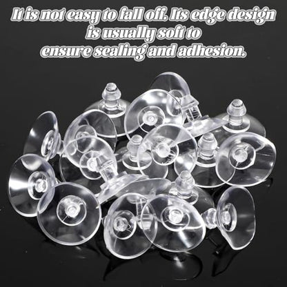 20Pcs 19mm Glass Table Suction Cups, Transparent Anti-Collision Suction Cups Without Hooks for Bathroom Wall Door Window
