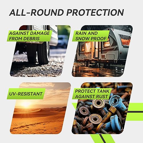RV Propane Tank Cover, White, Fits 20LB Dual Propane Tanks | Waterproof, Anti-UV, For RV/Trailer/Camper Accessories