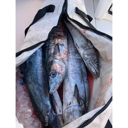 Buffalo Gear Insulated Fish Cooler - 27.5QT 58QT Waterproof Flat Bottom Bag, Leakproof and Fishing Kill Bag - color: White-85QT