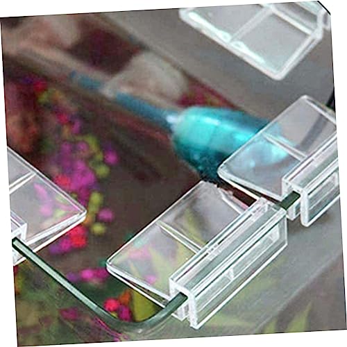 UPKOCH 8Pcs Acrylic Aquarium Lid Supports Durable Fish Tank Cover Bracket for Tanks for Easy Cleaning and Maintenance Sturdy Lid Clips for Various Aquatic