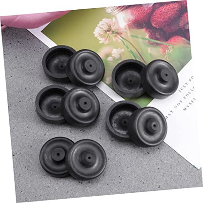 Happyyami Silicone Oxygen Pump Membrane for Aquarium 10 Pcs A5 Size Air Pump Accessories Fish Tank Oxygen Pump Replacement Black - size: 10pcs