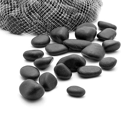 Royal Imports River Rocks, Aquarium Gravel – Black 1"- 1.5" - 30 lbs | Decorative Ornamental Vase Filler Pebbles for Potted Plants, Terrariums, Vases, Succulents, Fish Tank Gravel, DIY & Crafting - size: 1"- 1.5" - 30 lbs, style: Black