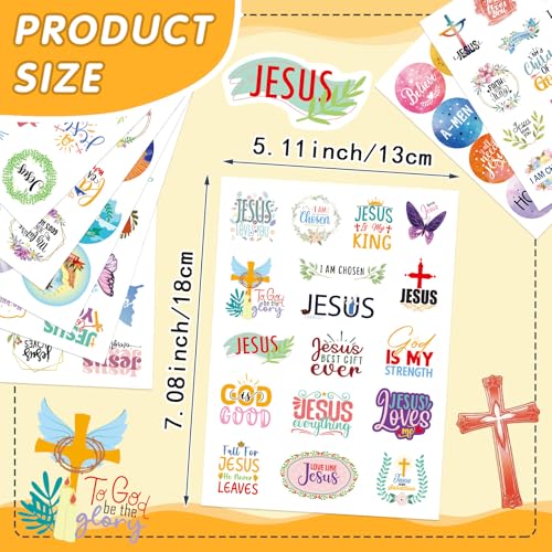 348 PCS Inspirational Christian Stickers, Bible Verse Jesus Stickers - style: Inspirational Christian