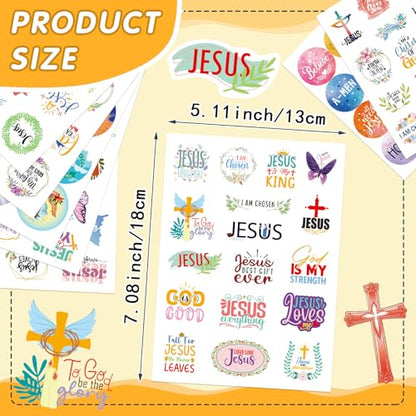 348 PCS Inspirational Christian Stickers, Bible Verse Jesus Stickers - style: Inspirational Christian
