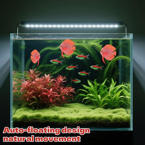 Aquarium Simulation Fish Lifelike Floating Fake Glow Fish Tank Ornament with Suction Cup Natural Decor Glow Effect for Decorating Aquariums