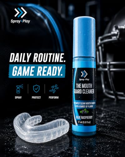On-the-Go Mouth Guard Cleaner- Quickly Remove Odor, Fresh Scent & Fresh Flavor - Fruit Punch, Lemon Lime, Blue Raspberry – for Youth & Adult, Football, Boxing, Lacrosse & Any Sport Mouthpiece - 3 Pack