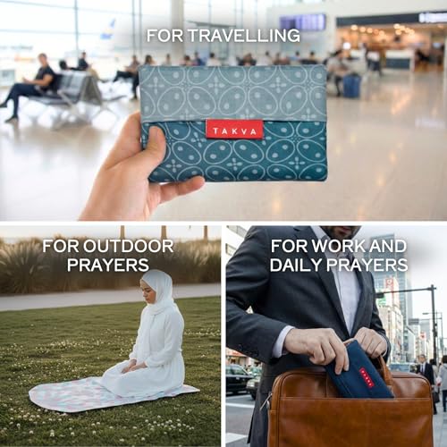 TAKVA The Pocket Sejadah Limited Edition | Portable Waterproof Prayer mat, Muslim Gift, Ramadan Present, Islamic Gift, eid Gift, Travel Prayer mat (Design in Japan, Made in Turkey) (Indomalayan) - color: Indomalayan