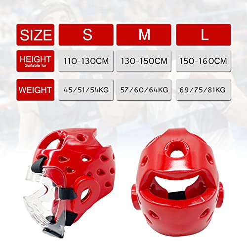 ASIX Kids Adults Headgear MMA Martial Arts Helmet, Karate Boxing Removable Face Shield, Soft Head Gear for Sparring Grappling Muay Thai Kickboxing Taekwondo Training (Blue,M)