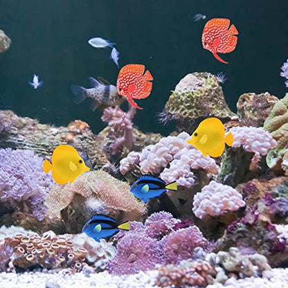Artificial Moving Fish Floating Silicone Fish with Suction Cup Fishing Line Aquarium Decorations for Fish for T