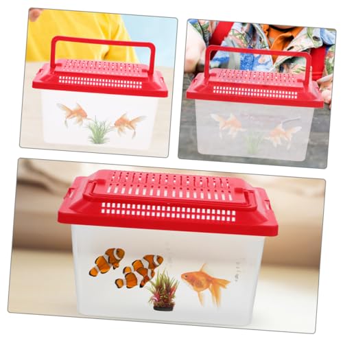 BESPORTBLE Portable Fish Tank Handheld Turtle Box for and Pets Lightweight Leakproof Transport Container for Outdoor Adventures and Travel