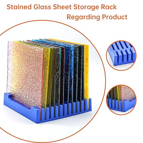 Stained Glass Sheet Storage Rack, Glass Panel Organizer, accommodate 12 * 12 inch stained glass(1 Pack) - color: 1 Pack