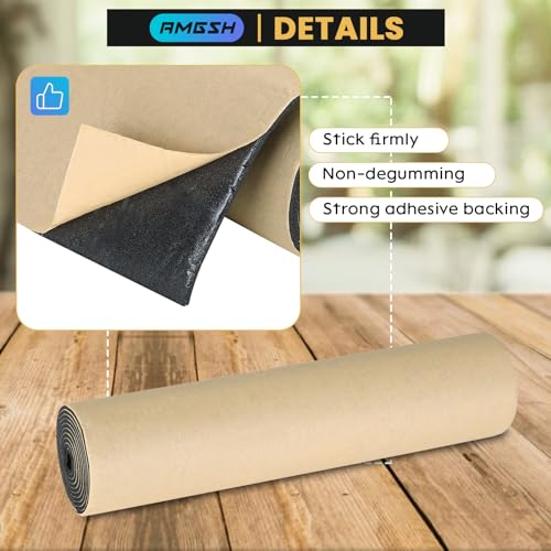 1/8” T X 12” W X 54”L Sponge Neoprene with Adhesive Foam Rubber Sheet | Padding Gaskets,Crafts for Weather proofing or Stripping DIY Gasket or Sealing Material - size: 1/8” Thick X 12” Wide X 54” Long