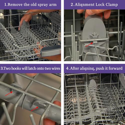 00745856 Dishwasher Upper Spray Arm Assembly Compatible with Boh,00745856 Spray Arm Replacement 745856 3279216 AP5691325 PS8737036 EAP8737036 ﻿