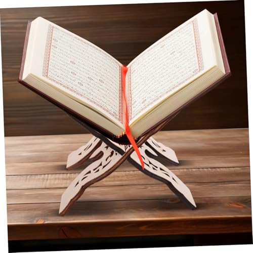 Detachable Wooden Book Stand for Desk Reading Multi-Purpose Lightweight Holder for Bible Quran Textbooks Suitable for Home Temples Students Portable Space-Saving Design