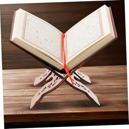 Detachable Wooden Book Stand for Desk Reading Multi-Purpose Lightweight Holder for Bible Quran Textbooks Suitable for Home Temples Students Portable Space-Saving Design