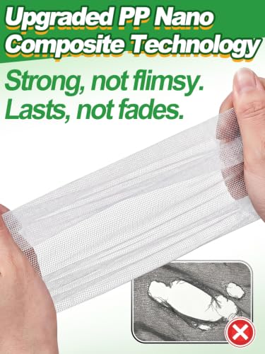 10x20ft Strong PP Nanocomposite Mosquito Net Garden Netting, White | Ultra-fine Mesh, Tear-resistant, Bird Insect Pest Barrier Screen, Patio/Balcony/Porch/Raised Beds/Tree Protection - color: White, size: 10x20 FT