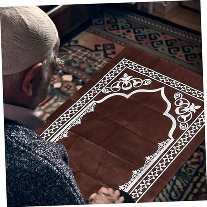 4pcs Soft Islamic Prayer Mats Delicate Patterns Padded Muslims Rug Eid Festival Decorative Rugs for Boys and Girls and Adults