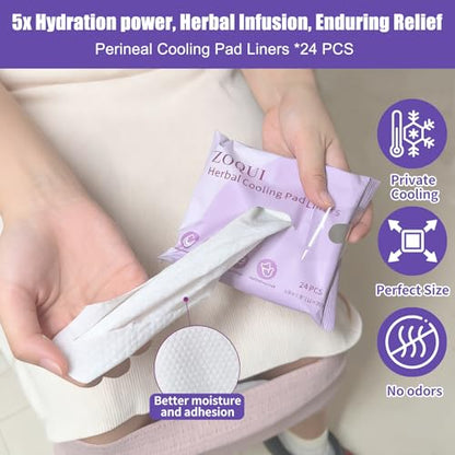 Postpartum Essentials Recovery Kit for New Moms, 16 Pcs Perineal Care Set with Peri Bottle, Disposable Underwear, Postpartum Pads & Cooling Pad Liners, Hospital Bag Essentials - size: 4-ln-1