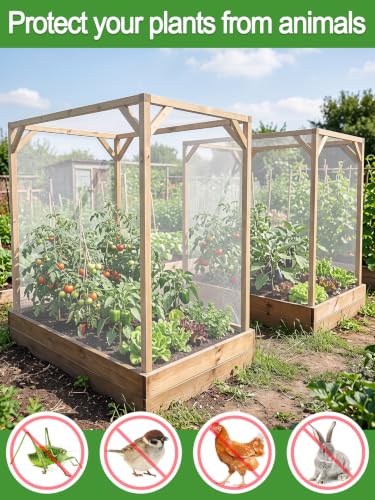 10x12ft Strong PP Nanocomposite Mosquito Net Garden Netting, White | Ultra-fine Mesh, Tear-resistant, Bird Insect Pest Barrier Screen, Patio/Balcony/Porch/Raised Beds/Tree Protection - color: White, size: 10x12 FT