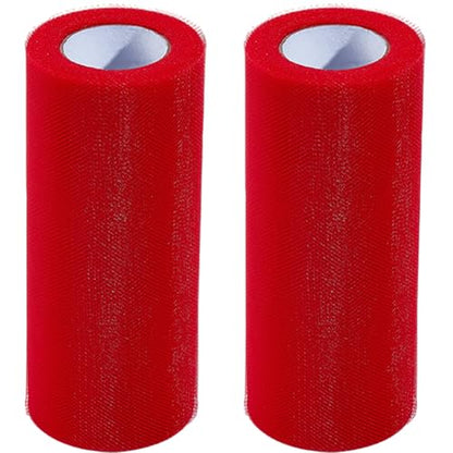 GORGECRAFT 150 Feet 2 Rolls Spawn Net Mesh 6 Inch Wide Yellow Polyester Soft Sac Netting Sack Tulle Fishing Catfish Bait Holder Accessories for Roe Bags Fishing Equipment Skirt Making - color: Red