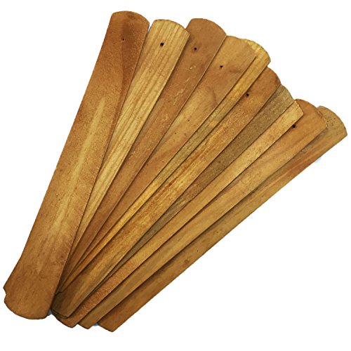 TRENDBOX 10pcs Handmade Plain Wood Wooden Incense Stick Holder Burner Ash Catcher Natural Design Buddhist - size: 10 pcs