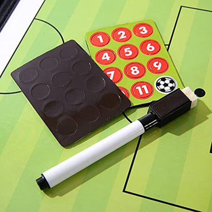 Soccer Coaching Board, Soccer Training Equipment, Football Soccer Tactic Board Coach's Coaching Strategy Clipboard Foldable Dry Erase Whiteboard