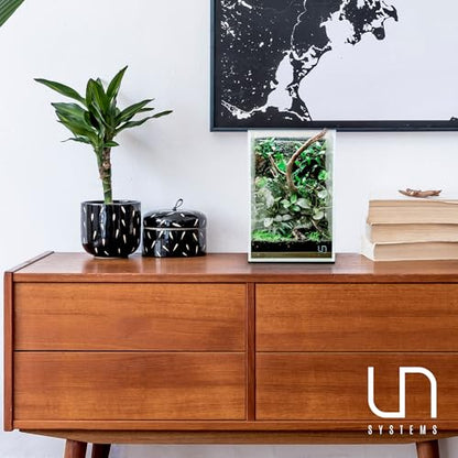 Ultum Nature Systems Ultra Clear Rimless Aquarium - Low Iron Glass Fish Tank with 45° Mitered Edges, 5mm-12mm Thick, Leveling Mat Included (16T, Tall, 1.6 Gallon) - size: [16T] - 1.6 Gal - 6.29 x 6.29 x 9.44 in