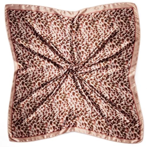 Large 35 inches Satin Square Scarf Lightweight Neck Hair Wrap Fashion Headscarf - color: A15