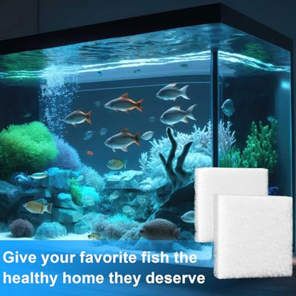 Threlaco 26 Pcs Aquarium Filter Media Kit Compatible with Fluval C3 (50 Gal) Power Filter, 6 White Foam Sponge Pad, 6 Poly Foam Pads, 6 Bio-Screen, 6 Activated Carbon, 2 Pack 3.5 Oz/100g Ceramic Ring - size: Compatible with C3
