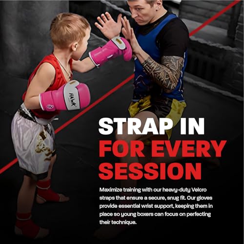 Kids Boxing Gloves for Kids Children Youth Punching Bag Kickboxing Muay Thai Mitts MMA Training Sparring Gloves - color: Pink, size: 6 oz
