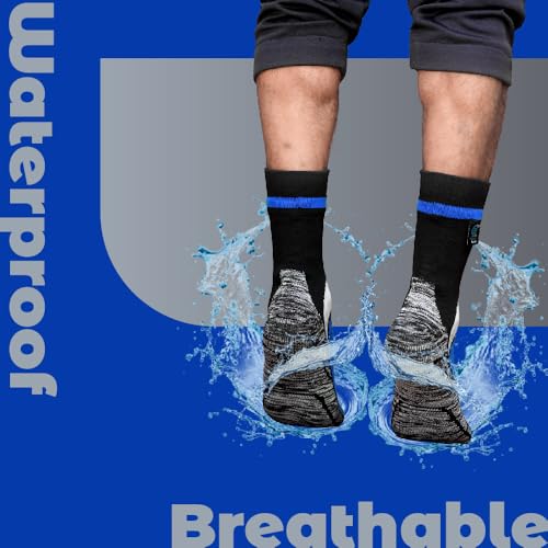 Waterproof Socks for Men & Women | Breathable 3-Layer Hiking Cycling Outdoor Socks | Wudhu Socks - size: Medium