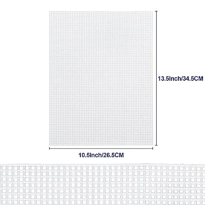 Caydo 8 Pieces 7 Count Plastic Canvas Sheets, Plastic Mesh Sheet | for Cross Stitch, Making Aquarium Dividers, Knit Crochet Projects, 10.5 x 13.5 Inch - color: Clear White - 8pcs
