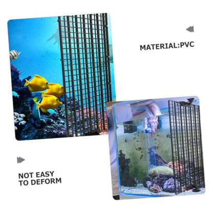 Fish Tank Divider Set with 8 Black Plastic Grid Panels and 20 Suction Cups, 30x15cm Aquarium Isolation Boards for Betta Fish Breeding and Tank Separation