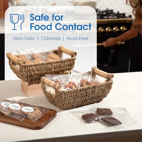 4" X 6" Self-Sealing Cellophane Bags (200 Count) 4X6 Clear Cookie Bags | With Seal for Decorated Cookies, Candy, Bakery Treats - Resealable Adhesive Flap, Reinforced Sides - Spartan Industrial - size: 4" X 6"