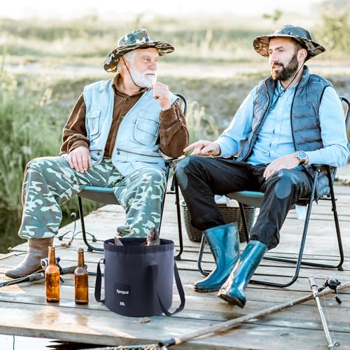10000mAh Camping Shower with Collapsible Bucket Handle 20L | Portable Camping Shower, 5 Adjustable Speeds, IPX8 Waterproof, LED Display, Perfect for Hiking, Travel, Cars & Pets