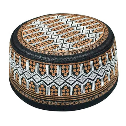 Muslim Prayer Hat for Men Worship Hat Islamic Muslim Prayer Hats Cap Beanie Headwear for Ramadan Eid - color: Grey