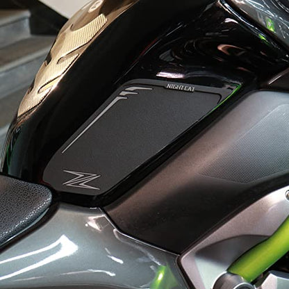 NIGHT CAT Motorcycle Gas Tank Protectors pad,Fuel Tank Protection Sticker,Compatible with Z900,Fuel Tank Side Traction mat,Anti-Slip(Side Traction pad) - color: Z900 Side Traction Pad