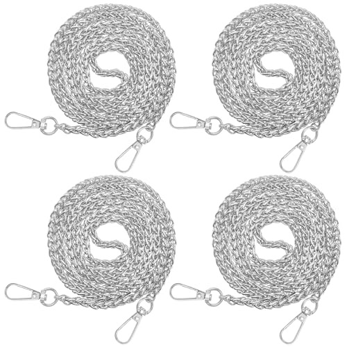 ELANE 4 PCS Purse Chain Straps,47" Purse Straps Purse Chains for Handbags Accessories for Crossbody Bags Purses - color: S-silver