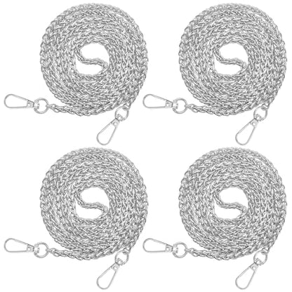 ELANE 4 PCS Purse Chain Straps,47" Purse Straps Purse Chains for Handbags Accessories for Crossbody Bags Purses - color: S-silver