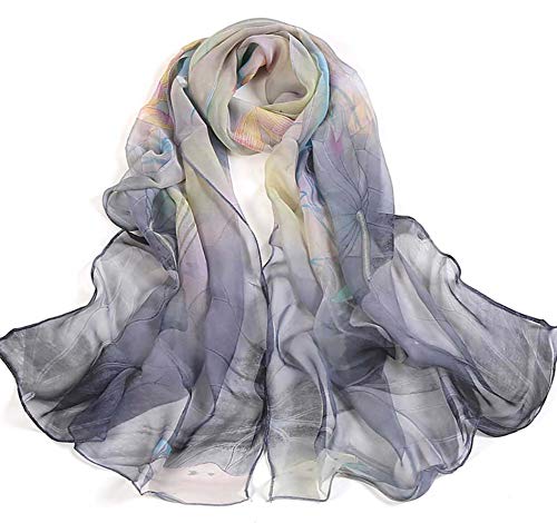 Acotavie Scarfs for Women Lightweight Fashion Scarves Print Floral Pattern Scarf Shawl Wraps - color: D01