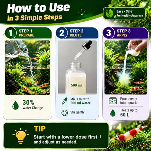 No Planaria & Hydra Support, Aquarium Balance Liquid for Shrimp & Fish | Helps Maintain Tank Stability and Reduce Flatworm-Related Issues, Shrimp-Safe Formula, 60ml