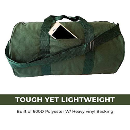 Impecgear Round Duffel Team Sports Equipment Bags, Travel Gym Fitness Bag. - color: Green
