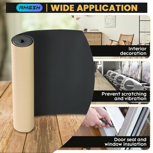 1/8" T *12" W X 48"L, Sponge Neoprene with Adhesive Foam Rubber Sheet | Padding Gaskets,Crafts for weather proofing or stripping DIY gasket sealing material - size: 1/8” Thick X 12” Wide X 48” Long
