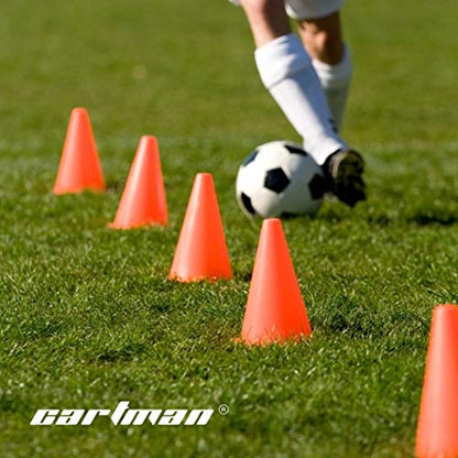 CARTMAN Plastic Training Cones (Set of 12/24 Pack 9" or 12/24 Pack 7" or 12/24 Pack Disc Cone) Agility Soccer Cones, Indoor Outdoor and Festive Events Field Marker Agility Cones - style: 7" 24pk