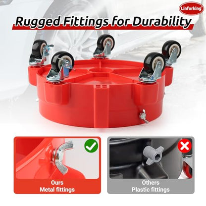 Bucket Dolly 5 Gallon with Wheels,360°Rolling Car Wash Buckets Dolly for 2.5 to 5 Gallon Buckets with Bucket Insert,Cleaning Brush,Supports Up to 300 lbs - size: C