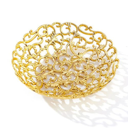 12 Pcs Gold Ramadan Tray Eid Mubarak Tray Ramadan Plate Reusable Snack Serving Plate for Ramadan Festival Desktop Decoration