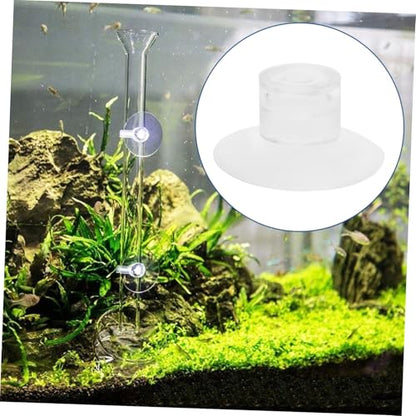 LIOOBO 50pcs Feeder Transparent Aquarium Cups for Fish Tank Feeding and Secure Viewing for Easy Installation - size: 3.00X3.00X1.50CM